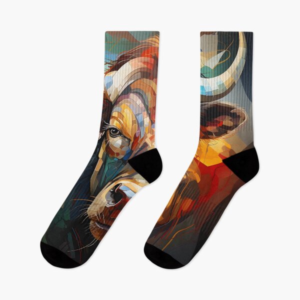 Item preview, Colorful Longhorn Bull Portrait Abstract Western Art designed and sold by GutyzDesignsES.