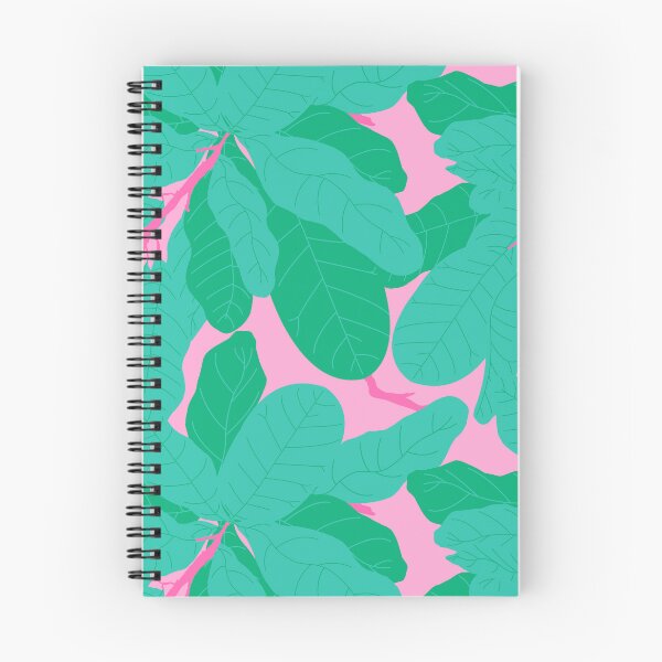 Aperçu de l'œuvre Feuilles de bananier Tropicana, vert jungle et rose créée et vendue par YesterdayColl.