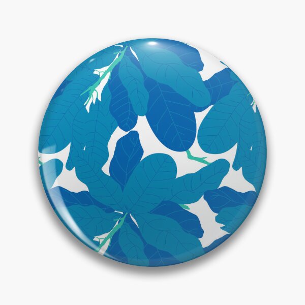Item preview, Tropicana Banana Leaves in White + Blue designed and sold by YesterdayColl.