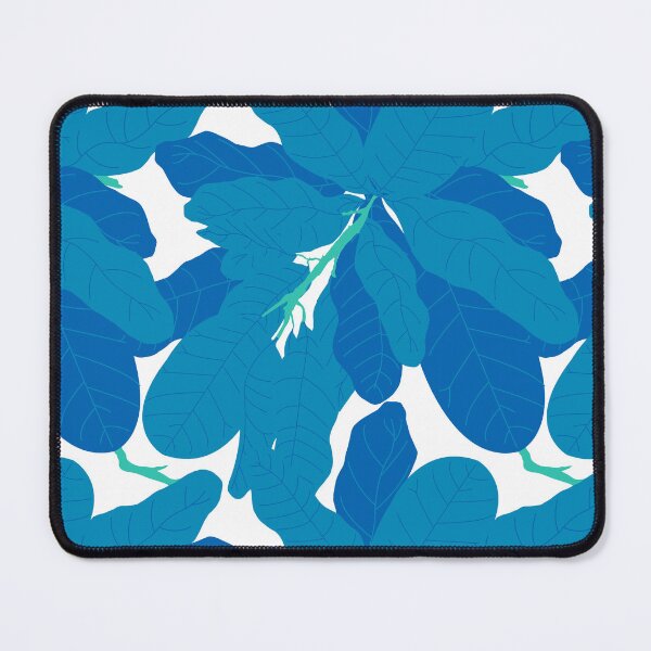 Item preview, Tropicana Banana Leaves in White + Blue designed and sold by YesterdayColl.