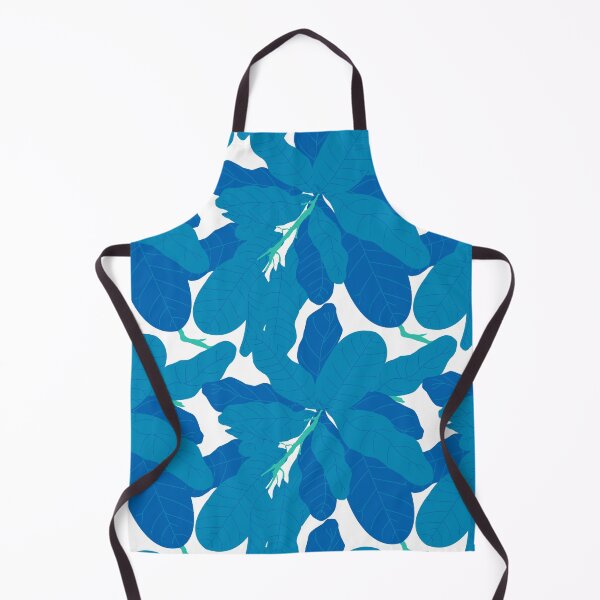 Item preview, Tropicana Banana Leaves in White + Blue designed and sold by YesterdayColl.