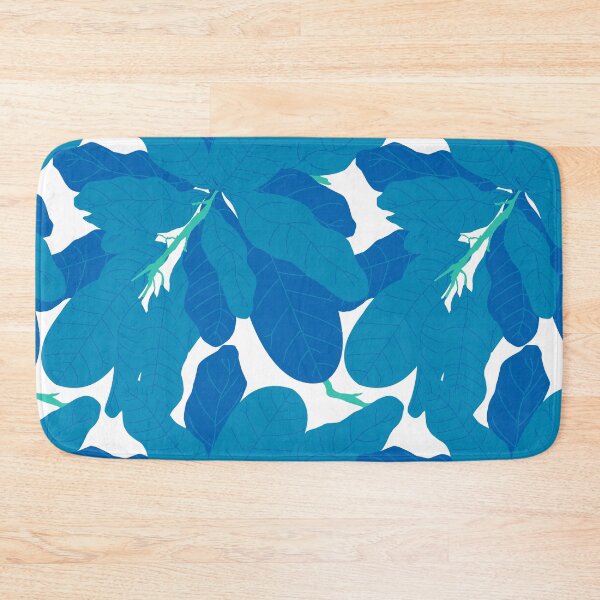 Item preview, Tropicana Banana Leaves in White + Blue designed and sold by YesterdayColl.