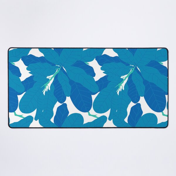 Item preview, Tropicana Banana Leaves in White + Blue designed and sold by YesterdayColl.