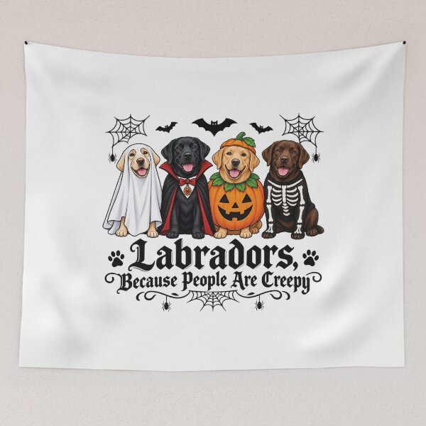 Item preview, Labradors Because People Are Creepy Halloween Dog Costume designed and sold by Whirx.