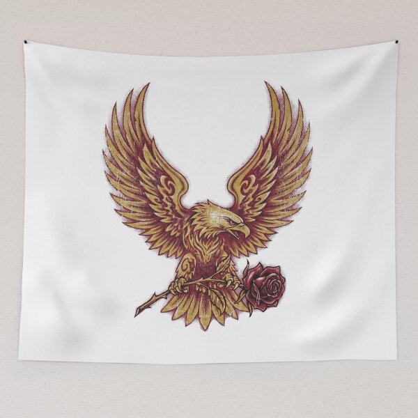 Item preview, Vintage Bootleg Eagle And Rose Retro Tattoo Americana Aesthetic designed and sold by MerchViz.