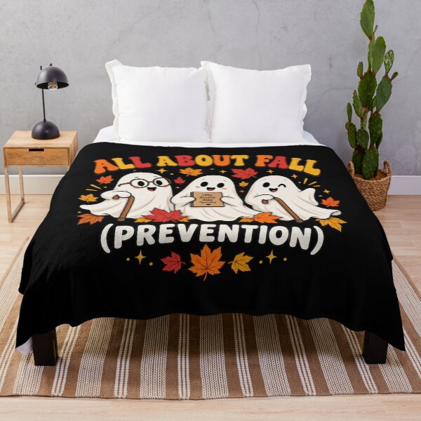 Item preview, All About Fall Prevention Funny Ghost Fall Halloween Season T-Shirt – Funny Halloween Gift, Ghost Graphic Tee designed and sold by Trendably.