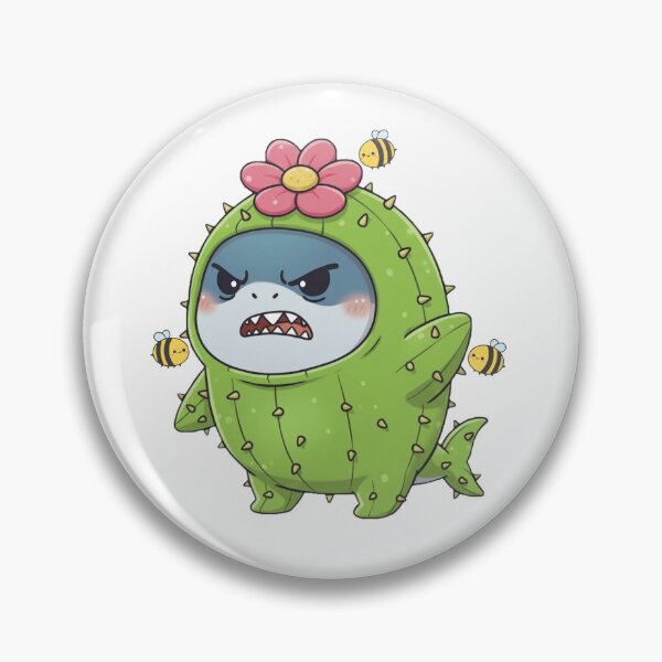 Item preview, Grumpy Cactus Shark designed and sold by Nature's Chibis.