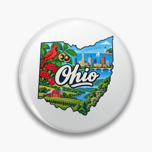 Item preview, Ohio State Map designed and sold by Myra365Art.