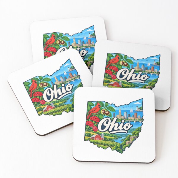 Item preview, Ohio State Map designed and sold by Myra365Art.