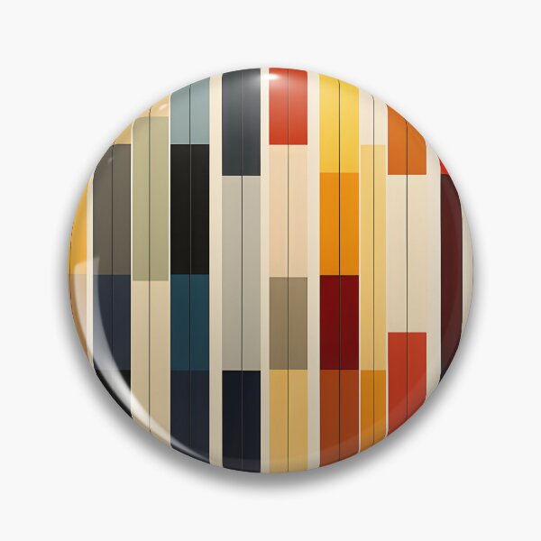 Item preview, Retro Geometric Vertical Stripes Mid Century Abstract Art designed and sold by GutyzDesignsES.