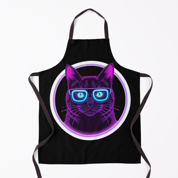 Item preview, Cyberpunk Synthwave Neon Circle Cat - Graphic T-Shirt designed and sold by MoodPeel_ .