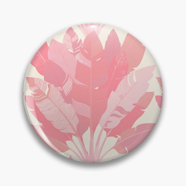 Item preview, Banana Leaf Bunches in Peach Pink + Cream designed and sold by YesterdayColl.