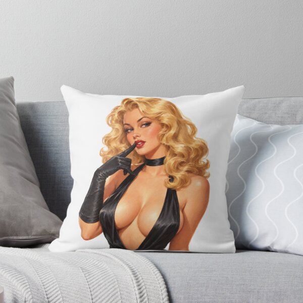 Item preview, Blonde Bombshell Black Dress Vintage 1940s Retro Fantasy Pin Up Art designed and sold by Cosplayvintage.
