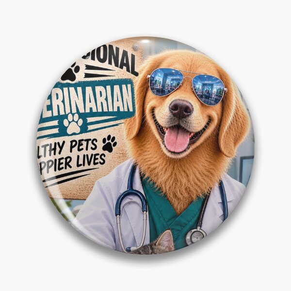 Item preview, Funny Dog Veterinarian – PAW-FESSIONAL Veterinary & Pet Lover Gift designed and sold by TeeVibeHaus.