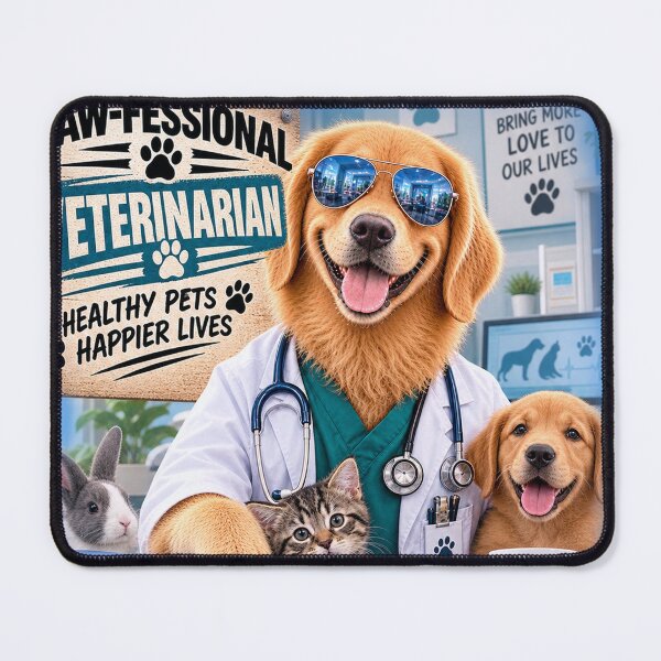 Item preview, Funny Dog Veterinarian – PAW-FESSIONAL Veterinary & Pet Lover Gift designed and sold by TeeVibeHaus.