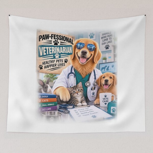 Item preview, Funny Dog Veterinarian – PAW-FESSIONAL Veterinary & Pet Lover Gift designed and sold by TeeVibeHaus.