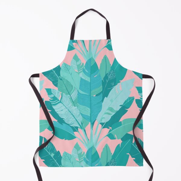 Item preview, Banana Leaf Bunches in Aqua Mint + Conch Pink designed and sold by YesterdayColl.
