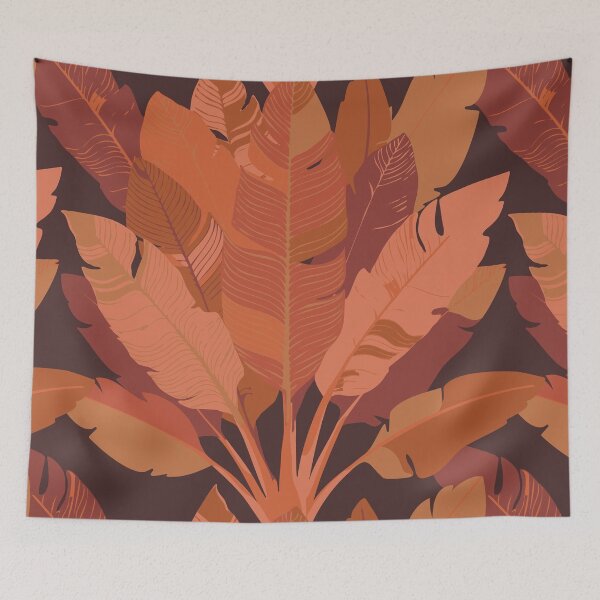 Item preview, Banana Leaf Bunches in Rut Orange + Brown designed and sold by YesterdayColl.
