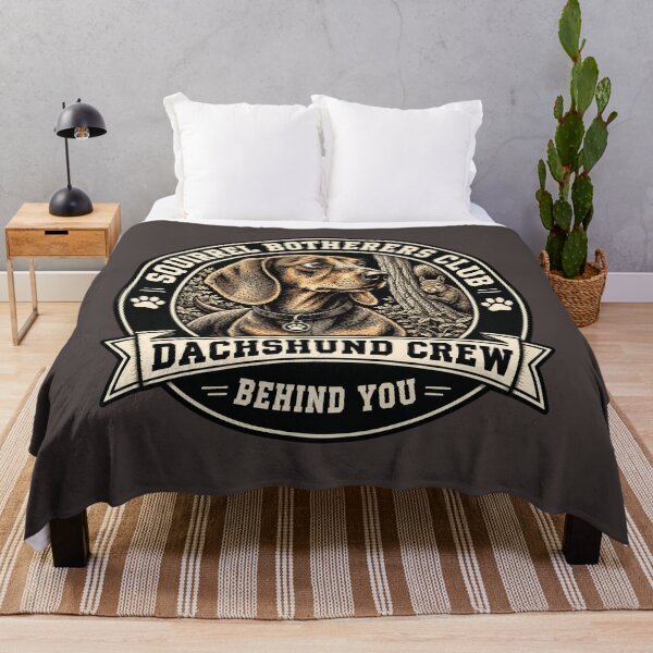 Item preview, Squirrel Botherers Club - Dachshund Crew - Behind You/ Funny Dachshund Dog Badge Logo designed and sold by Halejo68.
