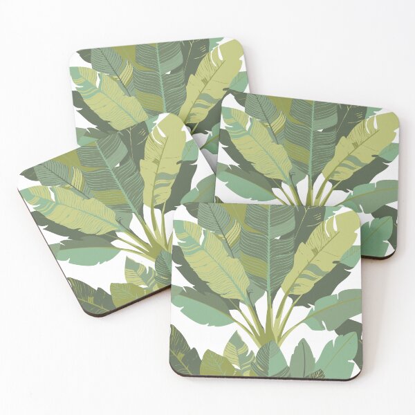 Item preview, Banana Leaf Bunches in Lime Green + White designed and sold by YesterdayColl.