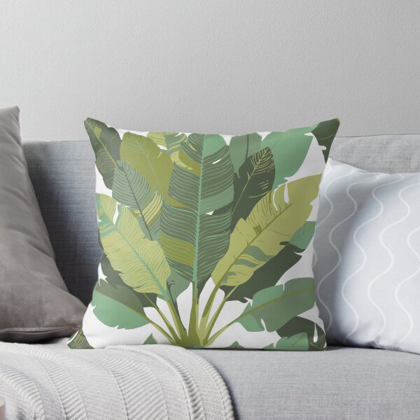 Item preview, Banana Leaf Bunches in Lime Green + White designed and sold by YesterdayColl.