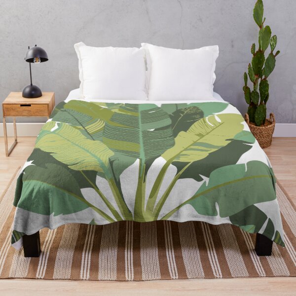 Item preview, Banana Leaf Bunches in Lime Green + White designed and sold by YesterdayColl.