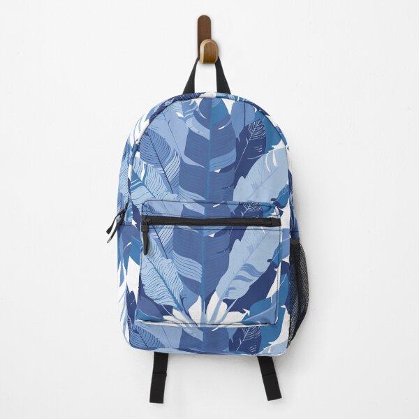Item preview, Banana Leaf Bunches in Blue + White designed and sold by YesterdayColl.