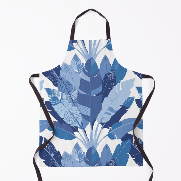 Item preview, Banana Leaf Bunches in Blue + White designed and sold by YesterdayColl.
