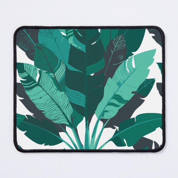 Item preview, Banana Leaf Bunches in Teal Green + White designed and sold by YesterdayColl.
