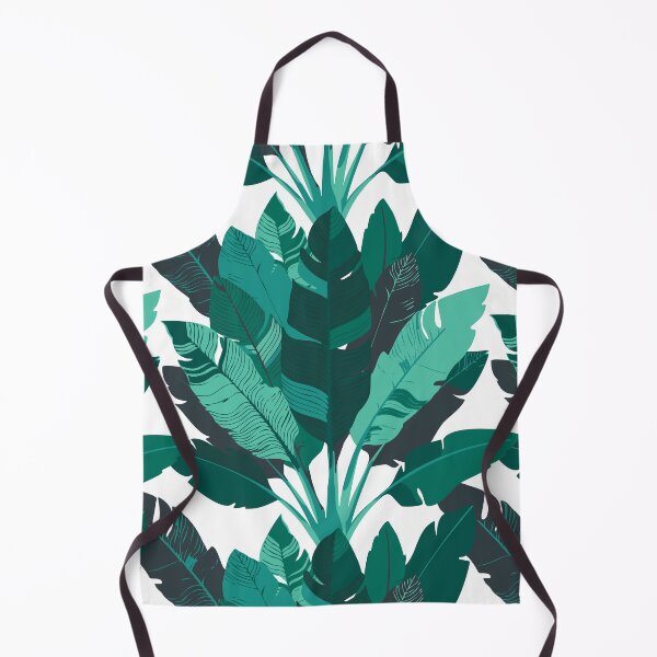Item preview, Banana Leaf Bunches in Teal Green + White designed and sold by YesterdayColl.