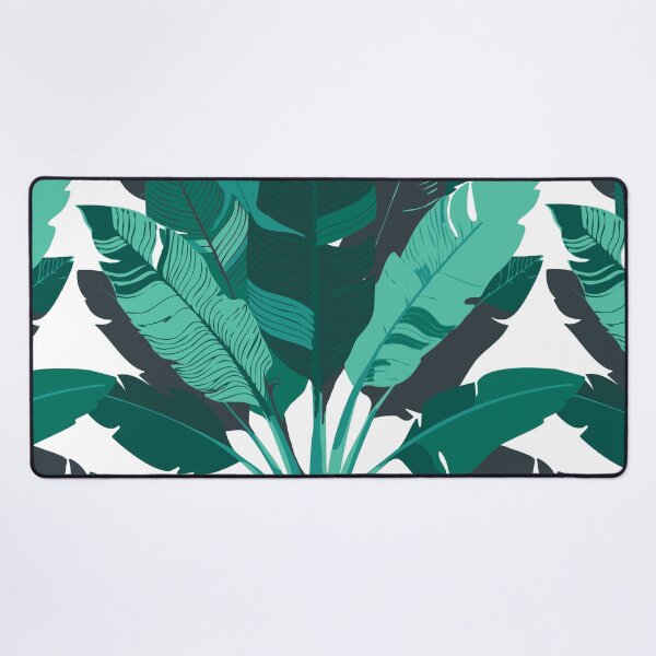 Item preview, Banana Leaf Bunches in Teal Green + White designed and sold by YesterdayColl.