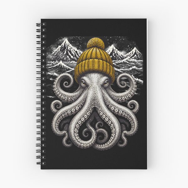 Item preview, Winter Octopus Wearing Beanie Arts designed and sold by LeSoniPapaPrint.