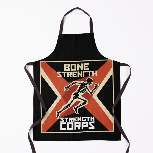 Item preview, Bone Strength Corps Constructivist Running Skeleton Retro Propaganda Shirt designed and sold by TeNovaStudio ⭐⭐⭐⭐⭐.