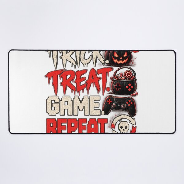 Item preview, Trick Treat Game Repeat Funny Halloween Gamer designed and sold by ABprintstudio.