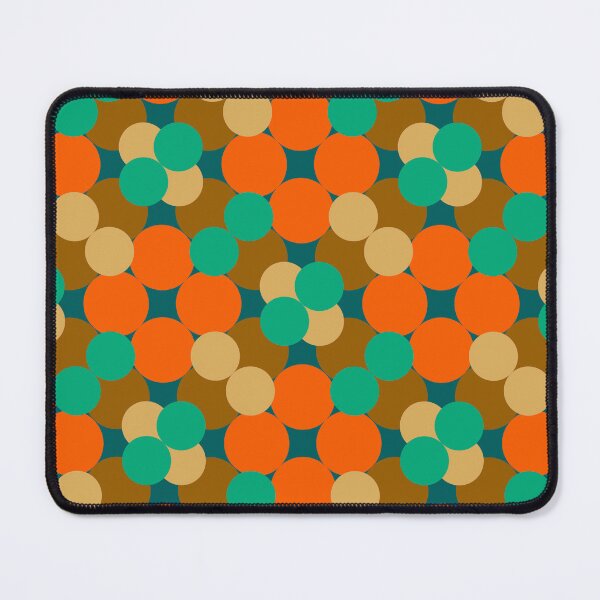 Item preview, Retro Polka Dot Circle Mosaic in Teal and Orange designed and sold by StefanStudioArt.