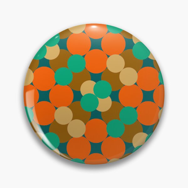 Item preview, Retro Polka Dot Circle Mosaic in Teal and Orange designed and sold by StefanStudioArt.