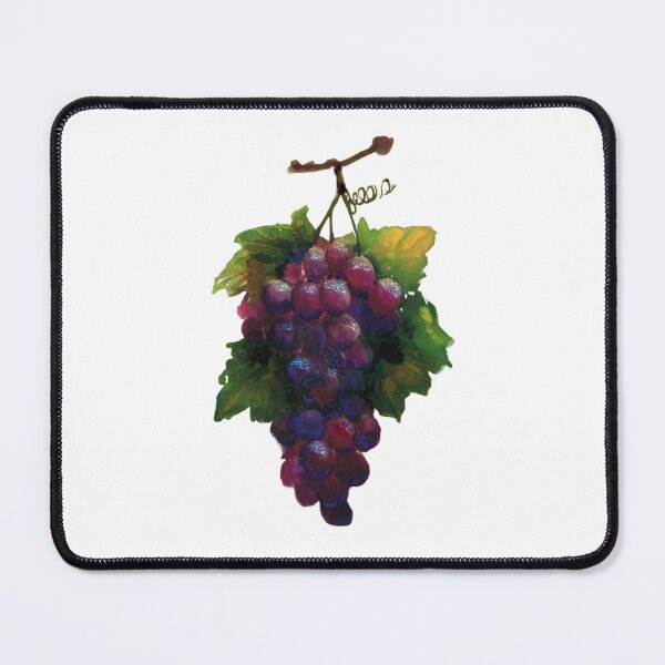 Item preview, original watercolor of a bunch of grapes and frost. designed and sold by aswoa.
