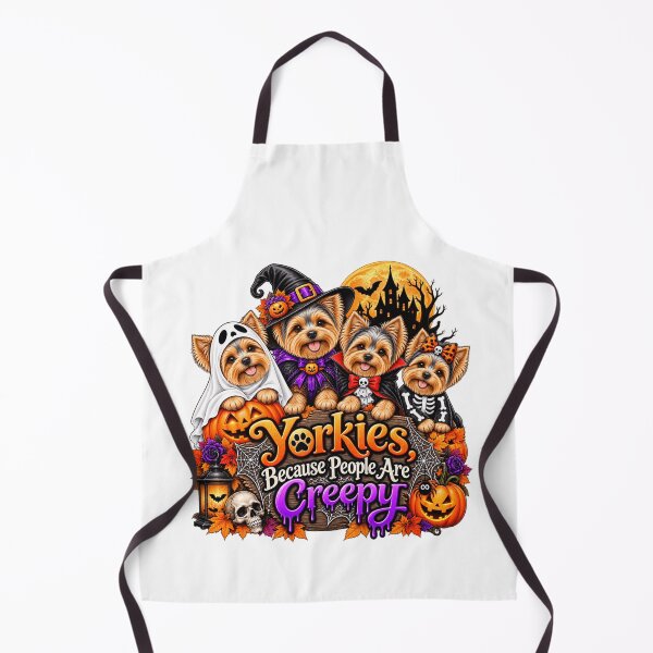 Item preview, Yorkies Because People Are Creepy Funny Yorkshire Terrier Halloween Dog Humor designed and sold by beoldfashioned.