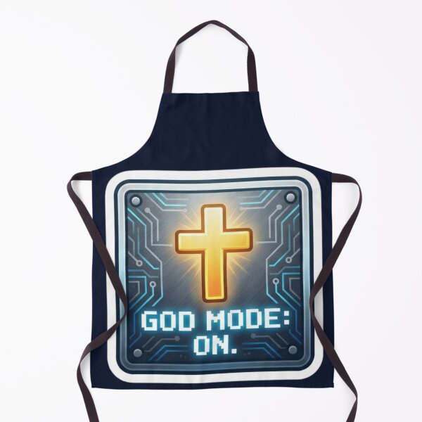 Item preview, God Mode On Christian Gamer Design with Technological Cross designed and sold by MantoSagrado.