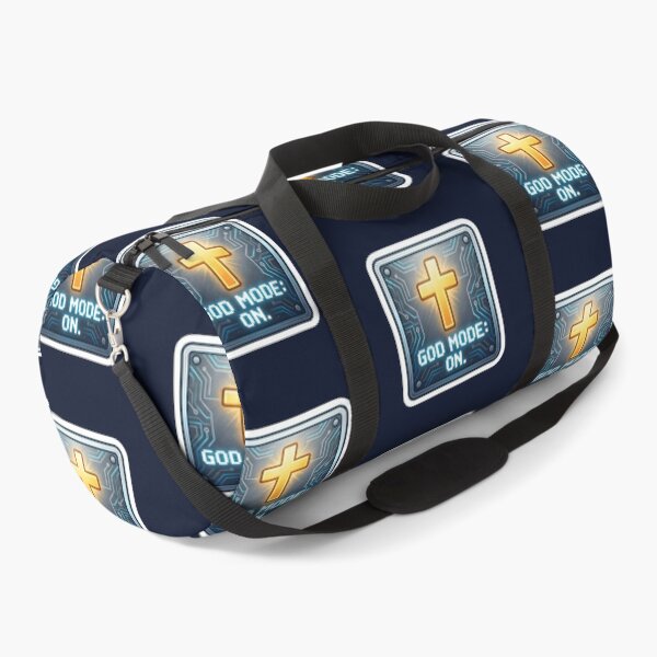 Item preview, God Mode On Christian Gamer Design with Technological Cross designed and sold by MantoSagrado.