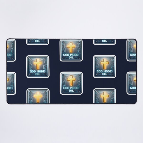 Item preview, God Mode On Christian Gamer Design with Technological Cross designed and sold by MantoSagrado.