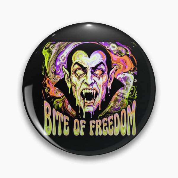 Item preview, Bite of Freedom Trippy Psychedelic Vampire Dracula Melting Swirl Halloween Shirt designed and sold by TeNovaStudio ⭐⭐⭐⭐⭐.