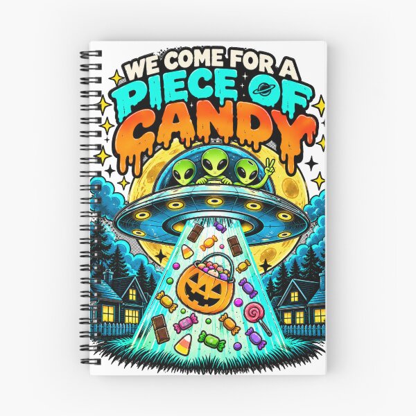 Item preview, We Come For A Piece Of Candy Funny Alien Halloween designed and sold by ABprintstudio.