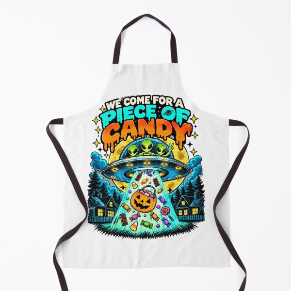 Item preview, We Come For A Piece Of Candy Funny Alien Halloween designed and sold by ABprintstudio.