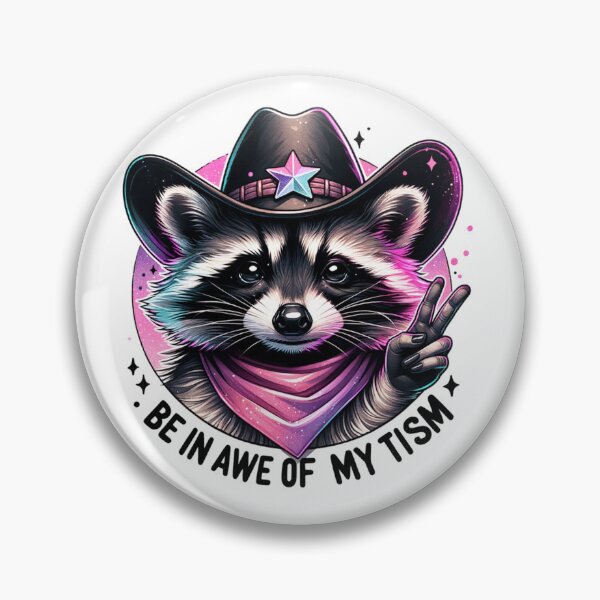 Item preview, Be In Awe Of My Tism Autistic Pride Raccoon Neurodiversity Acceptance designed and sold by Polaris Bear.