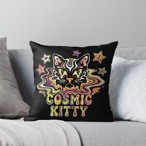 Item preview, Cosmic Kitty Psychedelic Trippy Melting Cat Retro 70s Swirl Halloween Shirt designed and sold by TeNovaStudio ⭐⭐⭐⭐⭐.