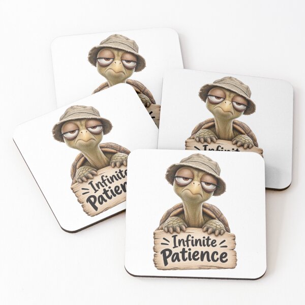 Item preview, Happy Turtle Holding Infinite Patience Sign designed and sold by Snurly.