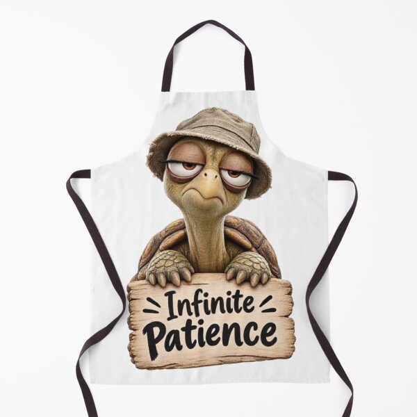 Item preview, Happy Turtle Holding Infinite Patience Sign designed and sold by Snurly.