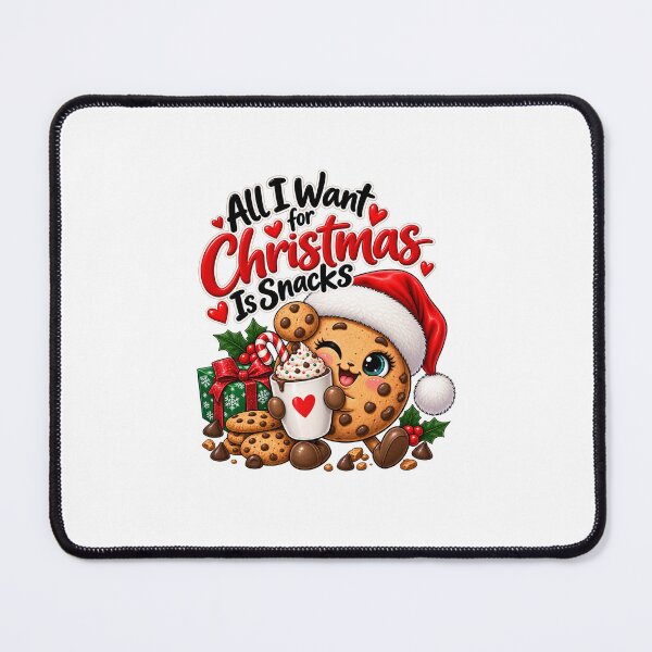 Item preview, All I Want for Christmas Is Snacks – Funny Christmas Cookie designed and sold by Jolie Cadence.
