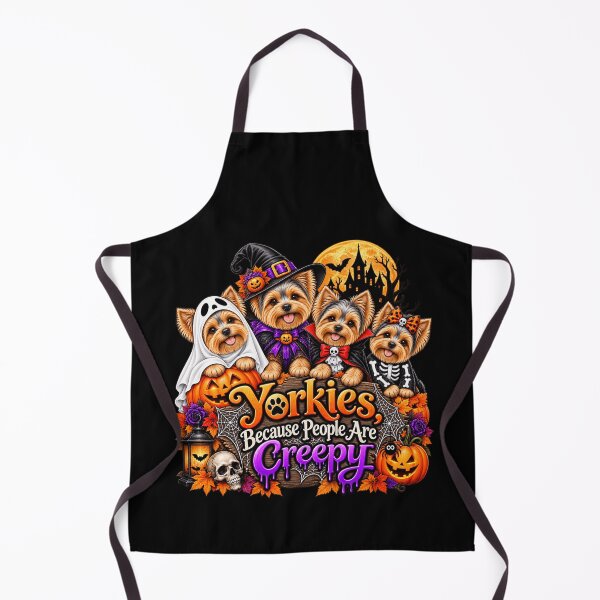 Item preview, Yorkies Because People Are Creepy Funny Yorkshire Terrier Halloween Dog Humor designed and sold by beoldfashioned.
